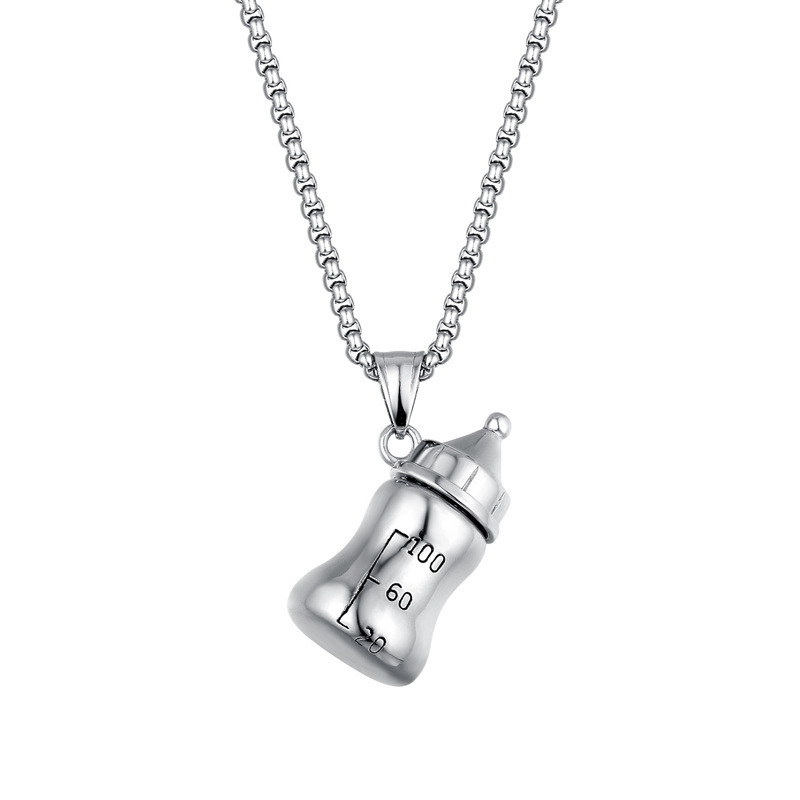 Pacifier Pendant Niche Titanium Steel Sweater Chain