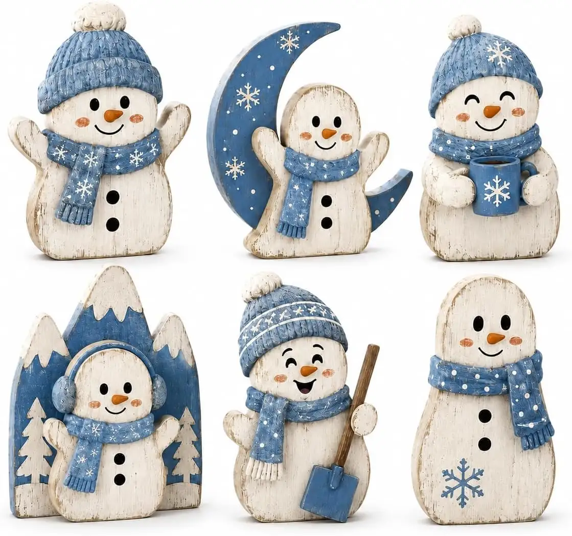Christmas Decorations Indoor, Snowflake & Snowman Home