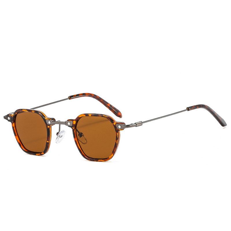 Vintage Small Frame Round Steampunk Sunglasses - Image 8