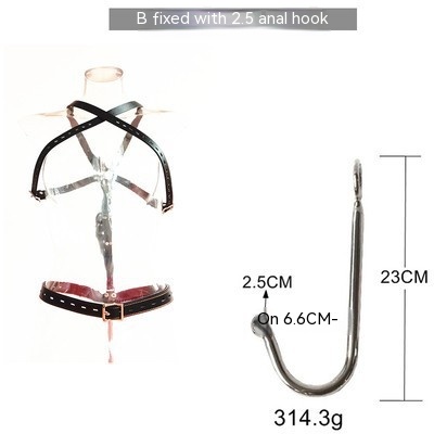 One-piece Women's Stainless Steel Anal Hook Collar