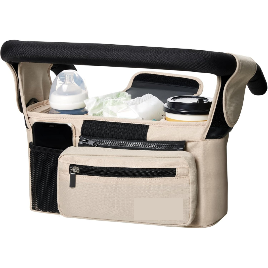 Universal Stroller Organizer With Insulated Cup Holder