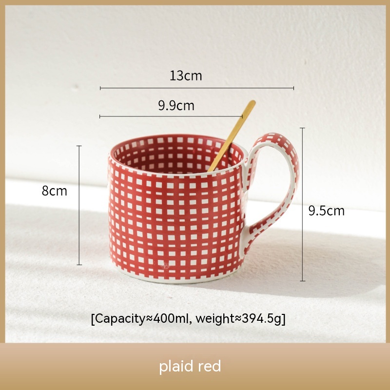 Title 8, Flower Large Capacity Ceramic Water Cup Mug