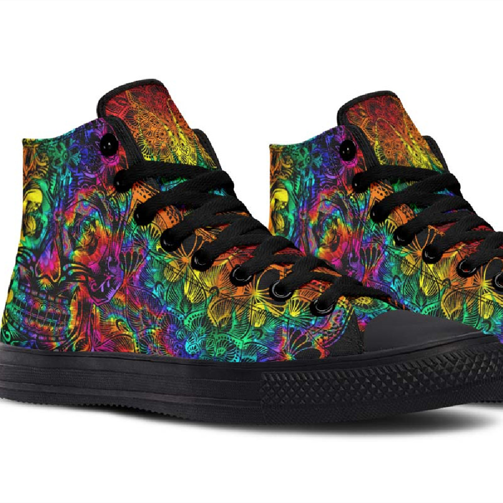 Printed Couple High-top Canvas Shoes