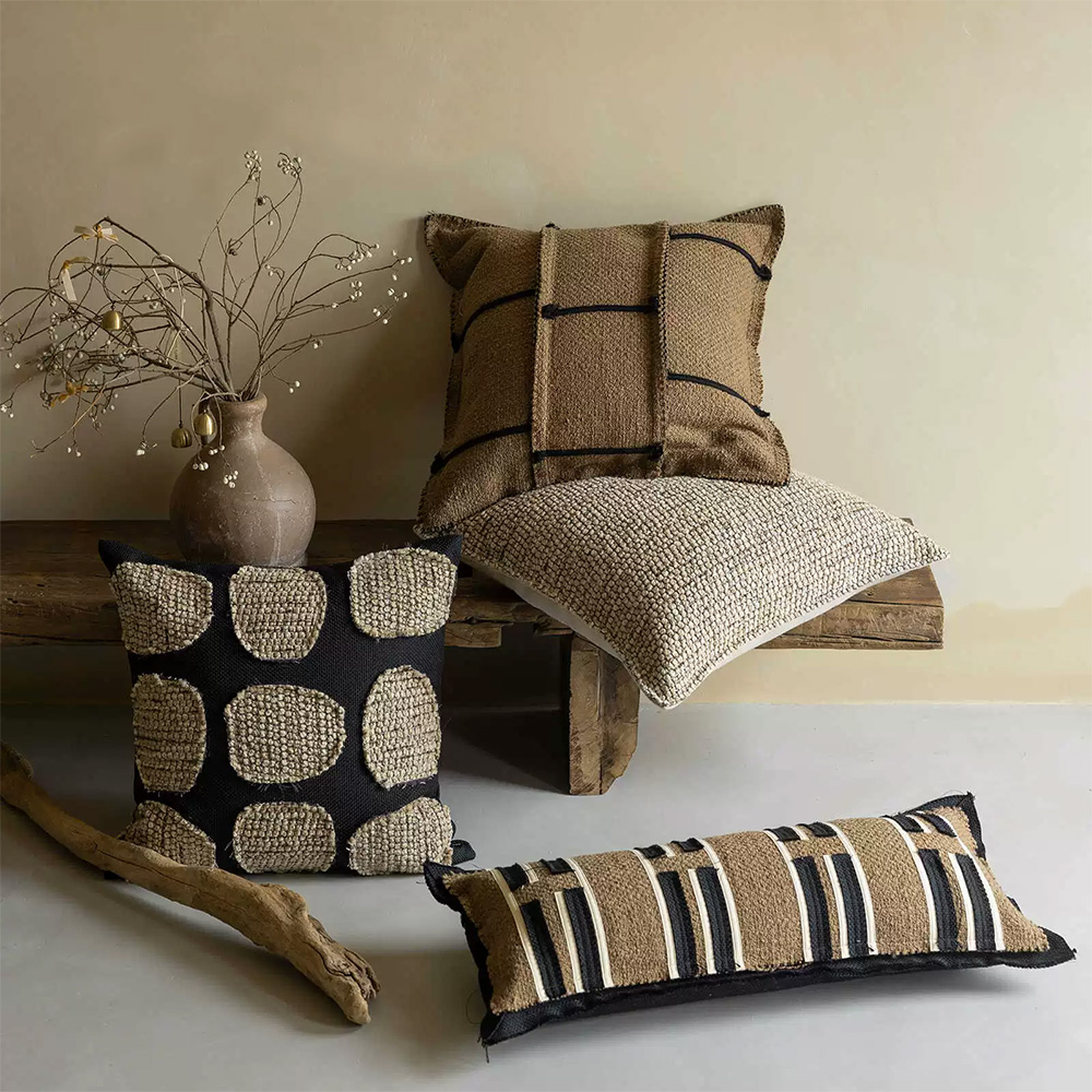 Sofa Pillows Simple Brown Khaki Cushion Case Luxury Linen Cotton Blend Decorative Pillow Cover For Sofa Chair Bedding Home Pillow Core Is Made Of Down-feather-like Fabric — foto 4