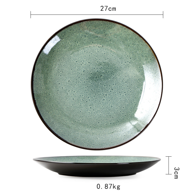 Title 2, Malachite Green Creative Western Food Plate, Fr...