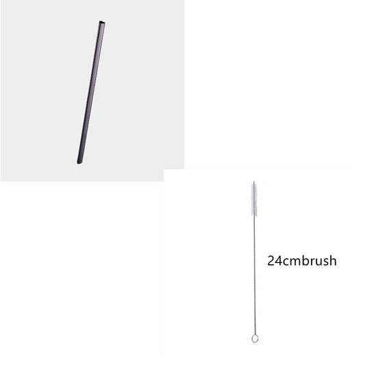 Drinking Straw Reusable Metal Straw Set Heart shaped Bubble Tea Straws Black Set - Shop at LoveMi