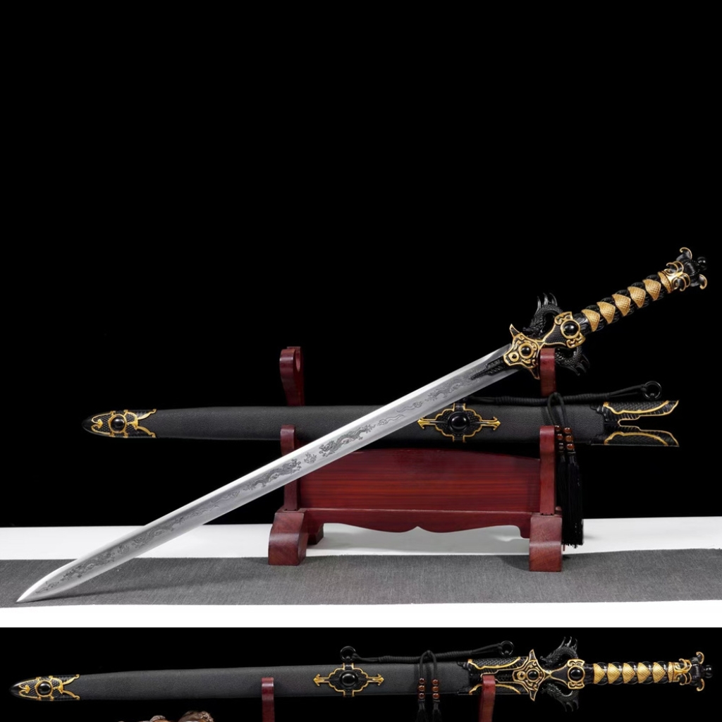 Integrated High Manganese Steel Battle Sword  Unsharpened Cold Weapon For Film TV, Decoration