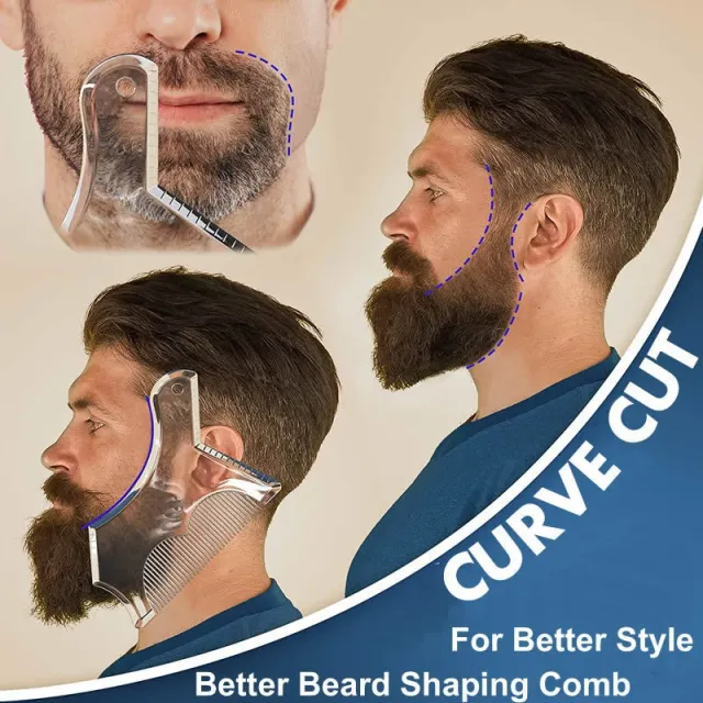 Men's Care Beard Comb 8 in 1 Beard Comb Transparent Color - Shop at LoveMi