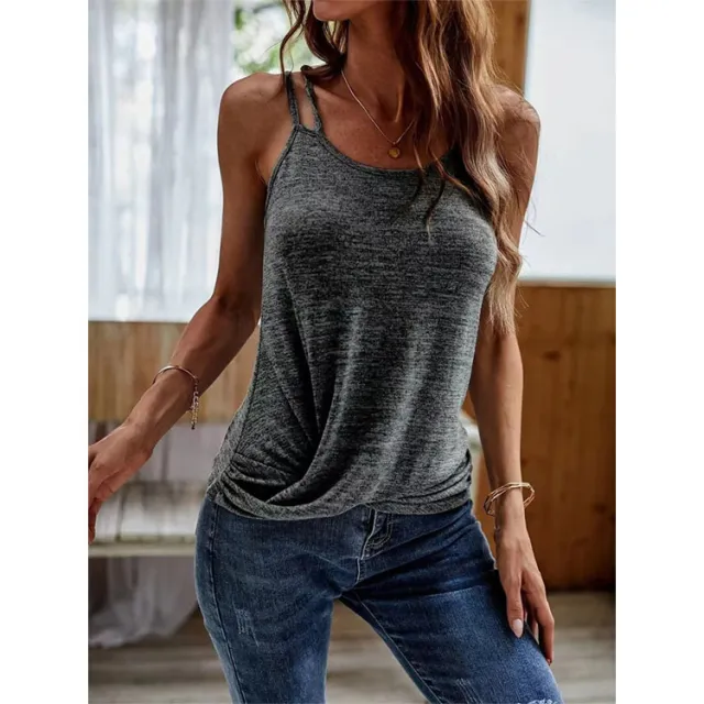 Fashion Women's Double Suspender Vest Grey - Shop at LoveMi