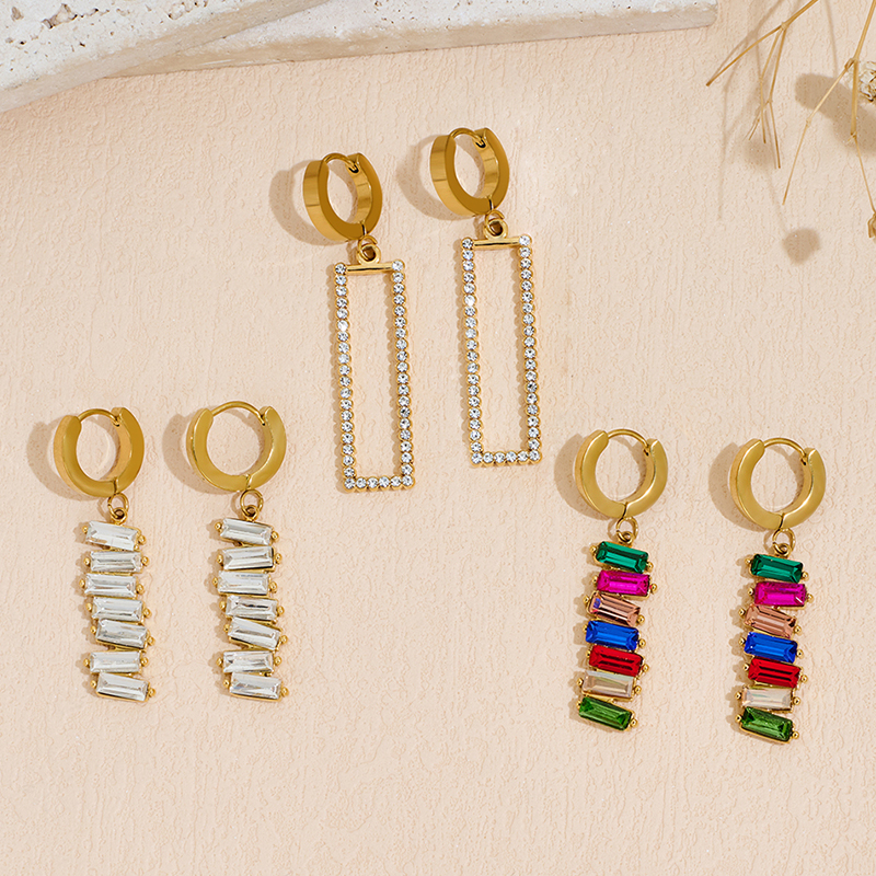304 Stainless Steel Tassel Pendant Earrings With Z
