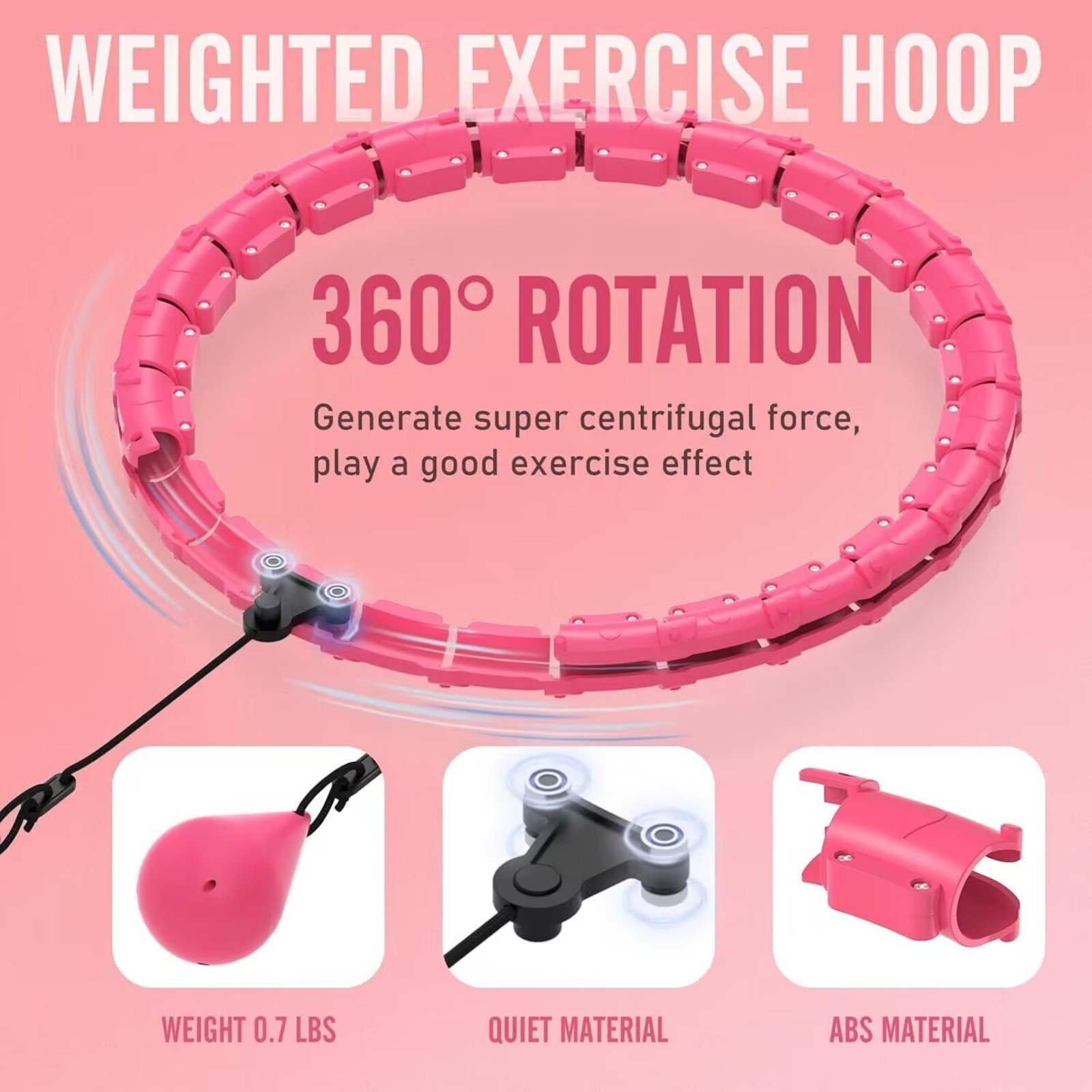 Smart Weighted Hula H Oop 24 Detachable Links 0.7lb Gravity Ball 31-47 Inch — image 10