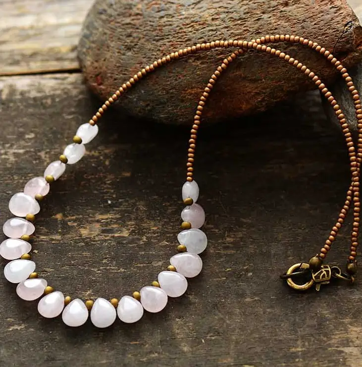 Women's  Amethyst Bead Choker Fashion Necklace