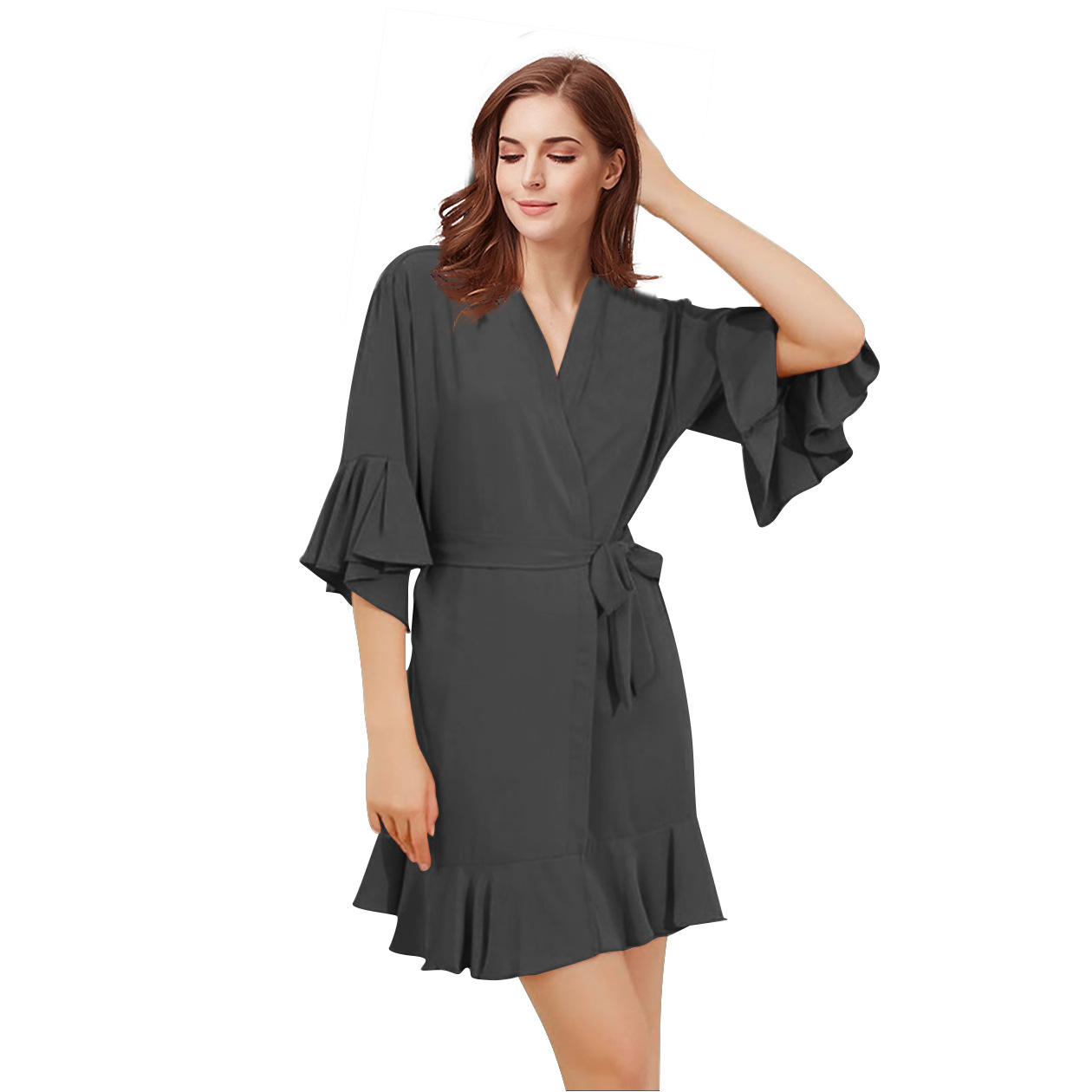 Title 21, Pleated Wedding Hem Chiffon Robe