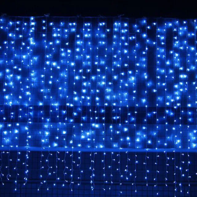 LED Curtain Lights Icicle Waterfall Lights Decorative String Lights Blue - Shop at LoveMi