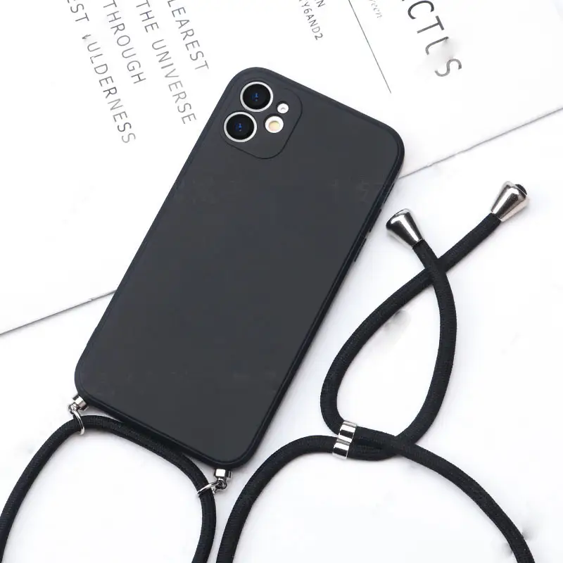 Creative And Simple Liquid Silicone Lanyard Phone Case