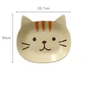 22.7Cm Yellow Cat Plate