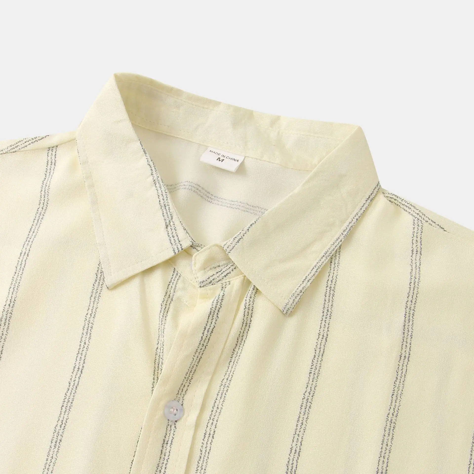Men's Casual Striped Short Sleeve Floral Shirt