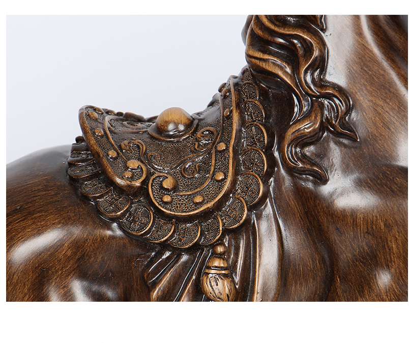 Sculpture décorative de bureau Aries Sculpture sur bois Sculpture Décorative Bureau Aries