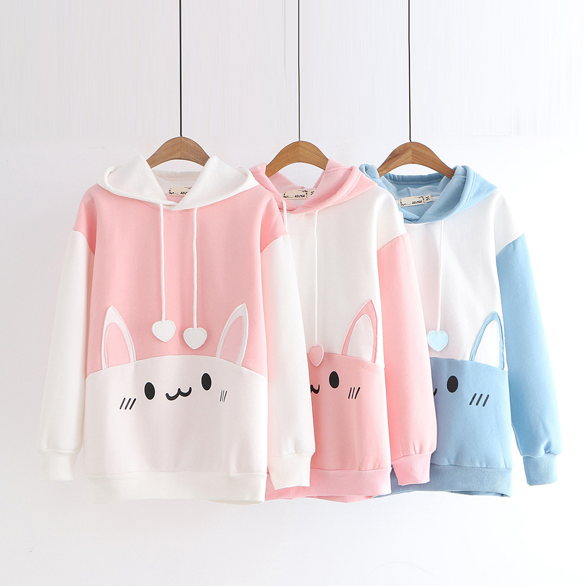 Title 6, Plush cat print hoodie