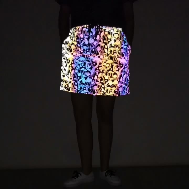 Title 5, Colorful mushroom reflective skirt for a fun an...