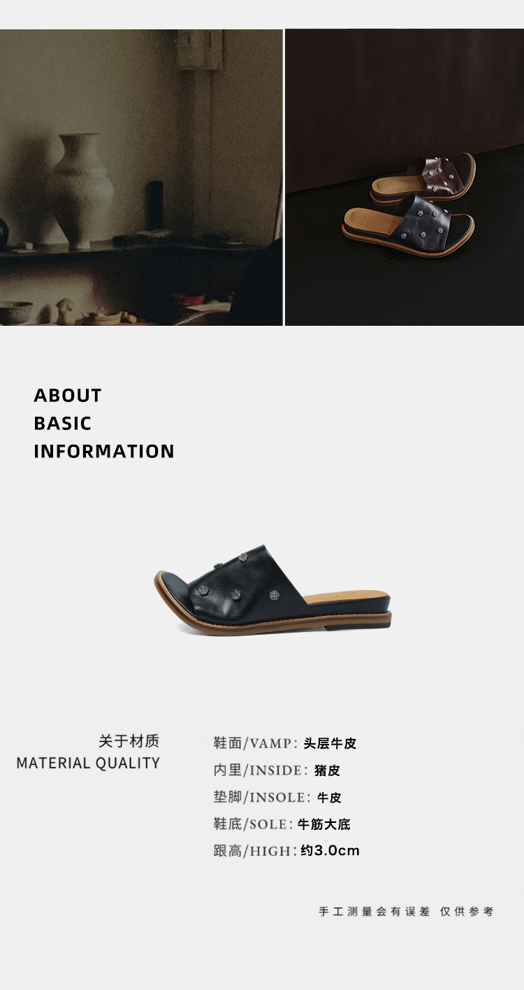 Sarah Express Women's Studded Slides Insole Cushion Detail