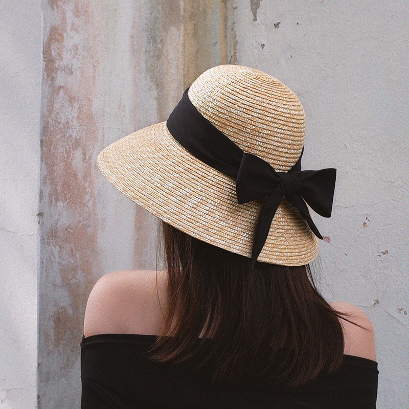 Big Eaves Bowler Hat With Sunshade Fisherman's Straw Hat