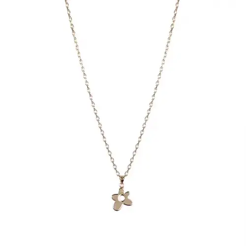 Women's Fashion Gold Small Flower Pendant Necklace