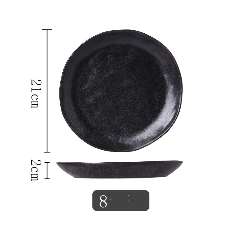 Metal black 8inch plate