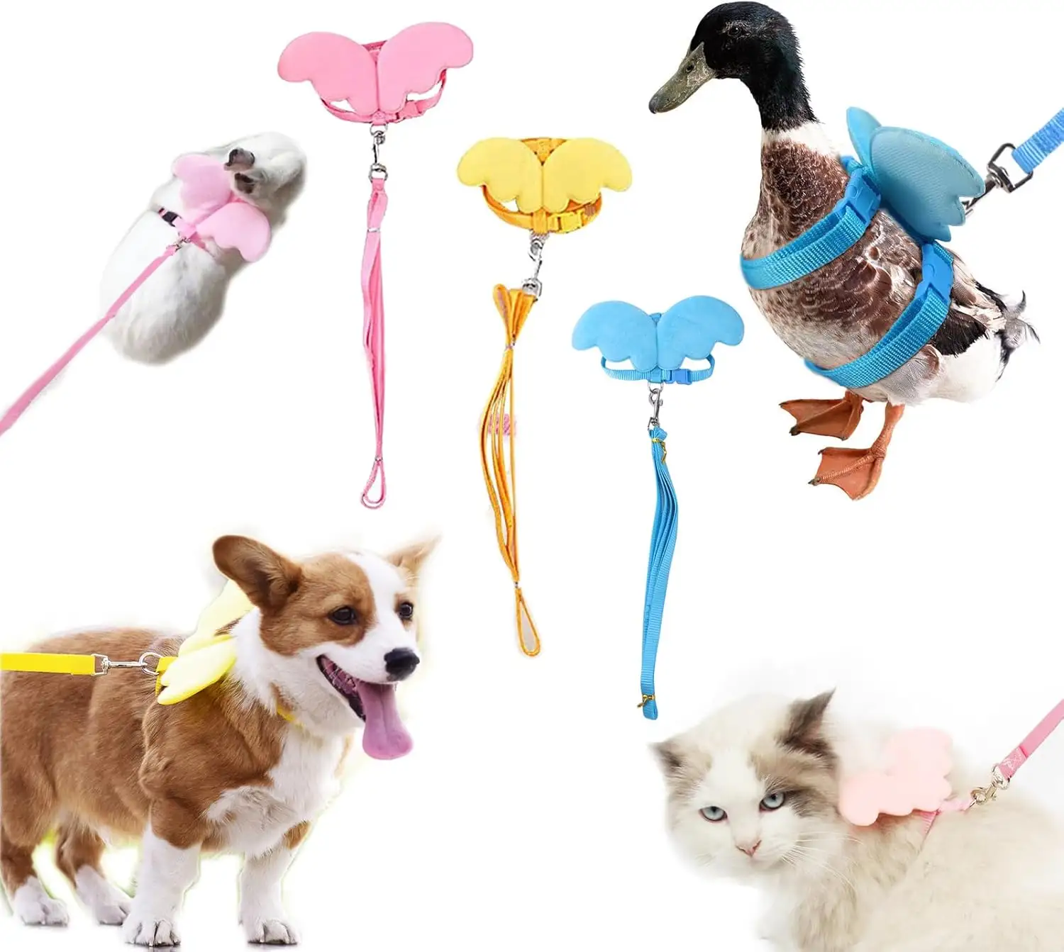 Adjustable Walking Harness With Wings And Traction