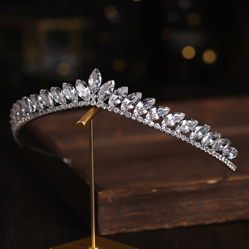 Rhinestone Crown Headband Bridal Zircon Hg615 - Shop at LoveMi