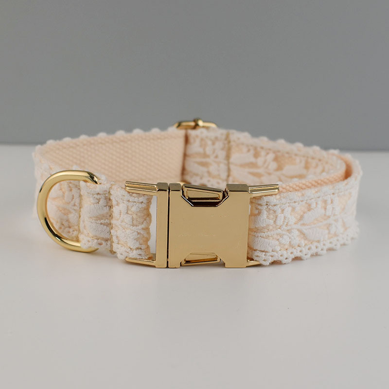 Dog rope gold buckle