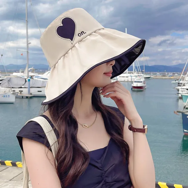 Sunshade Fisherman Women's Face Covering Sun Hat Beige - Shop at LoveMi