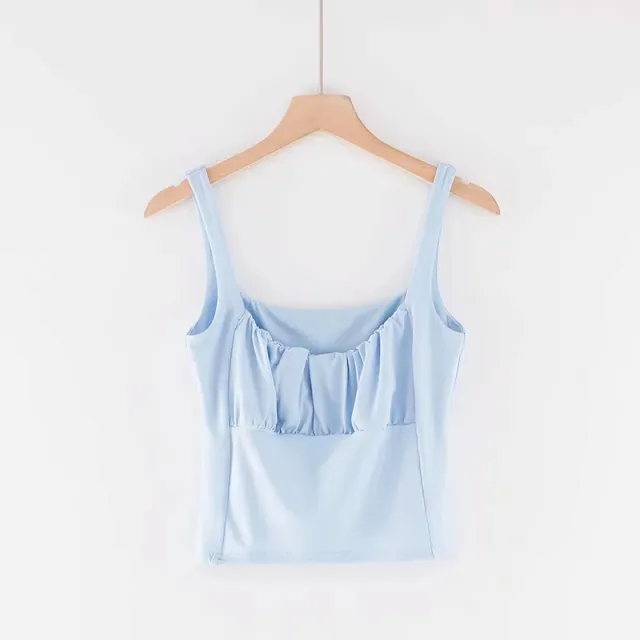 Sexy Folds Flat Mouth Slim Elastic Small Sling Light Blue - Shop at LoveMi