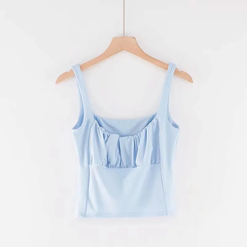 Sexy Folds Flat-Mouth Slim Elastic Small Sling - Light Blue