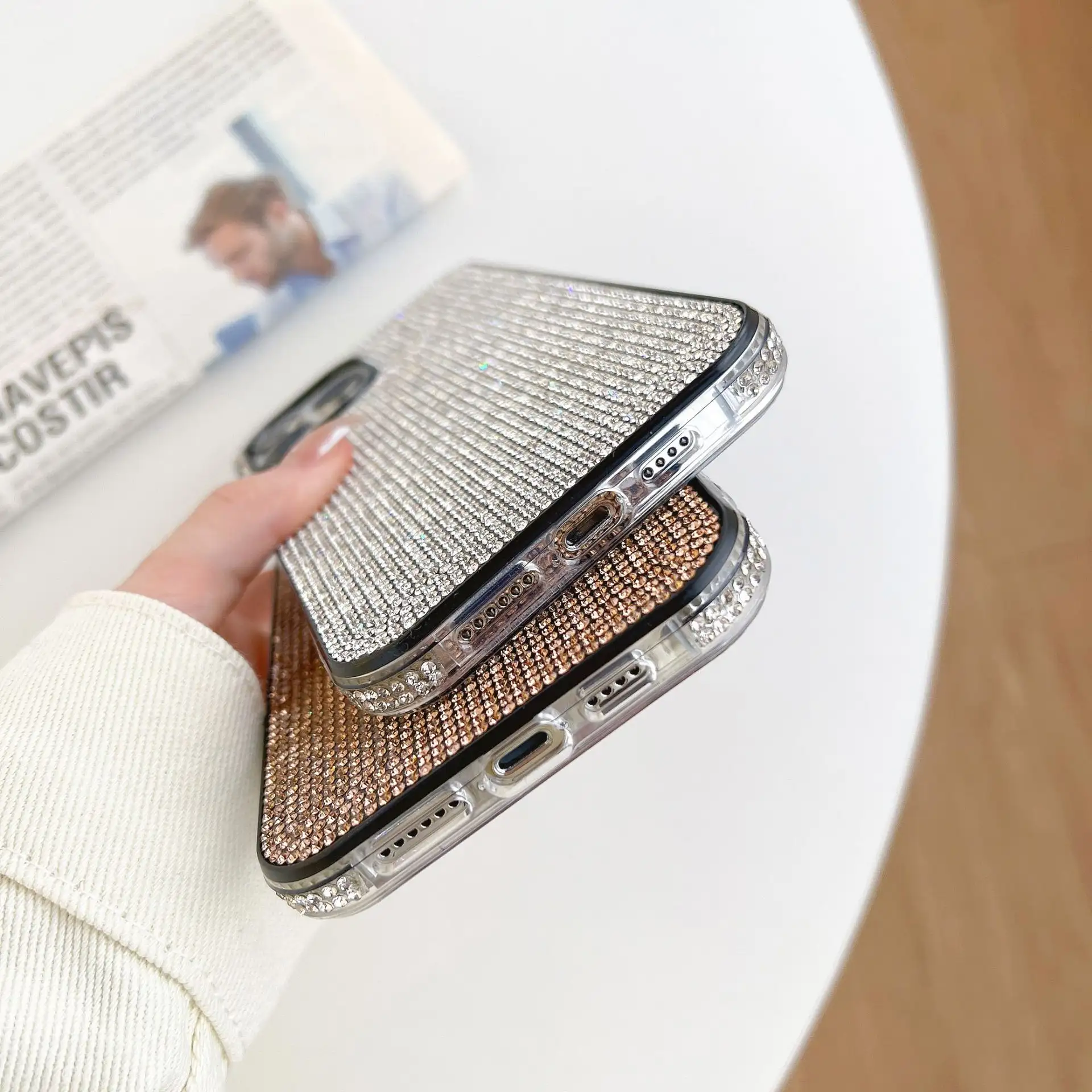 Mobile Phone Case Diamond-encrusted Anti-fall