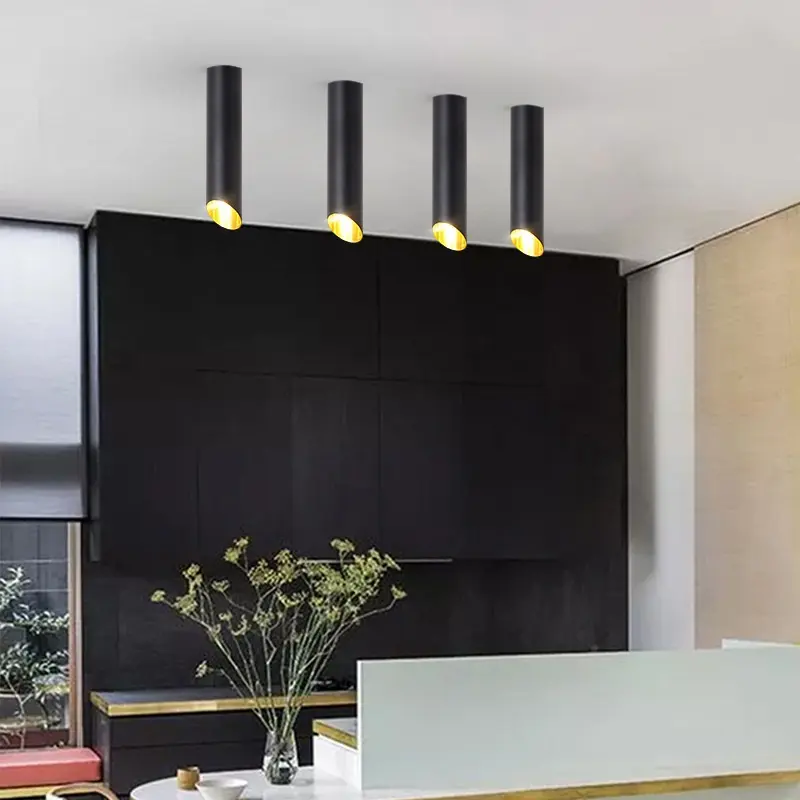 Dining Room Stairs Hanging Line Lamp Aluminum