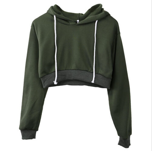 Title 6, Solid color long sleeve ladies hoodie