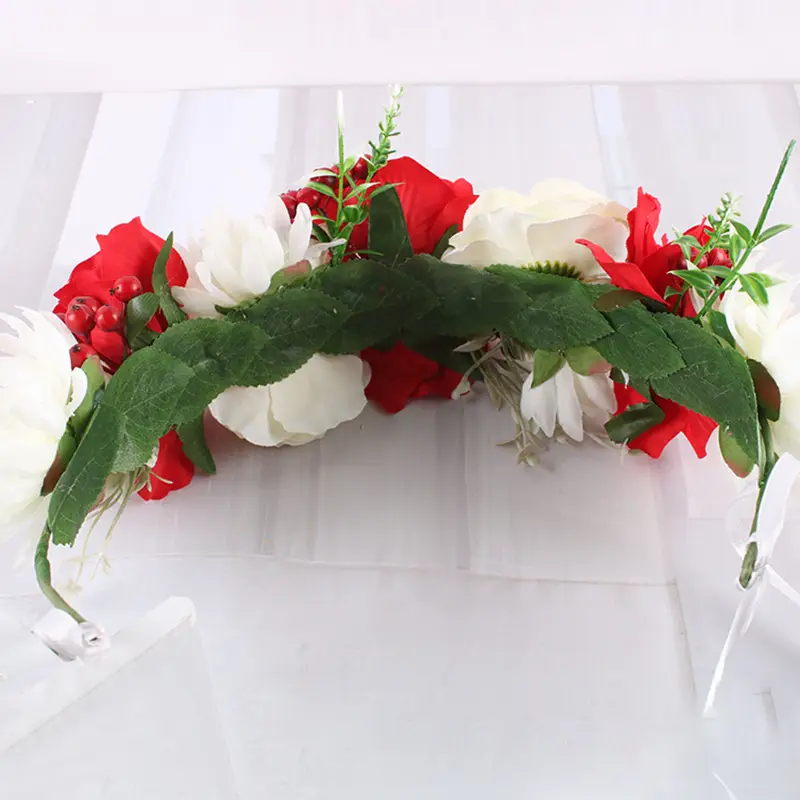 European And American Popular Christmas And Halloween Headdress Simulation Roses