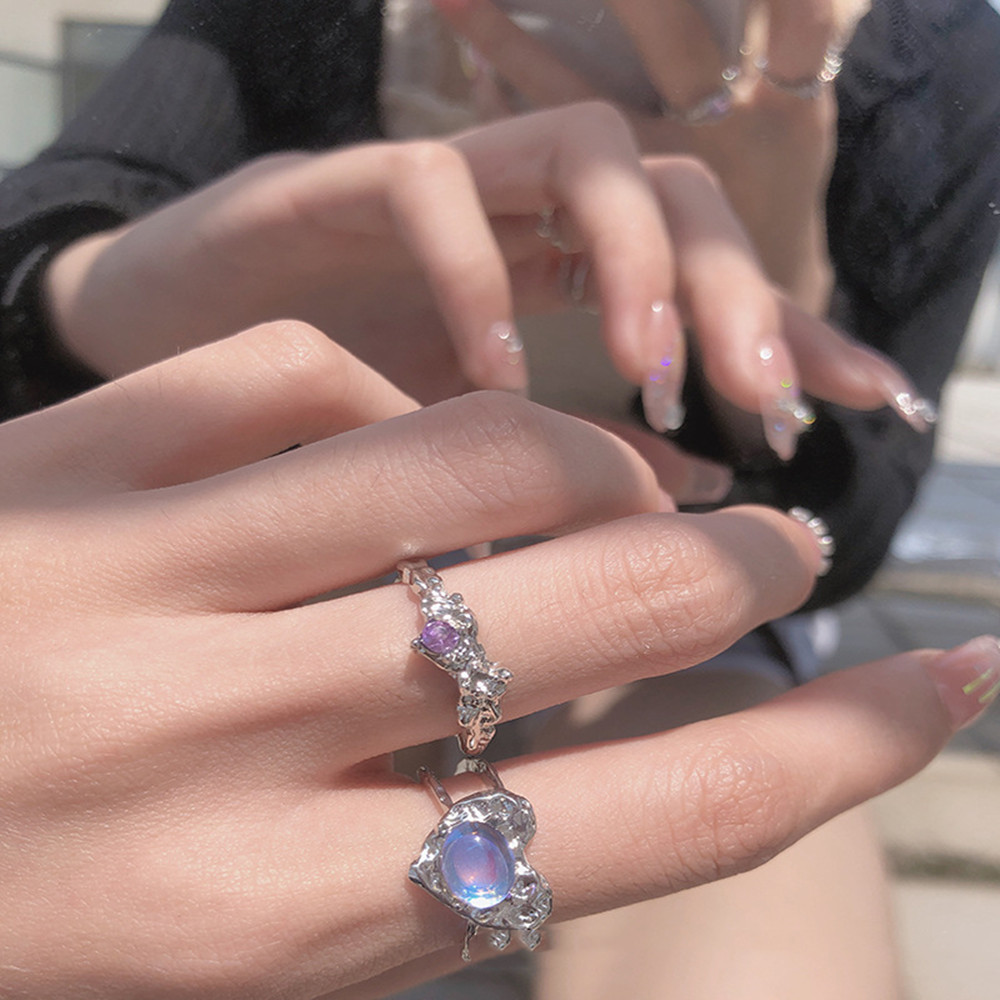 Love Symphony Moonstone Ring Women's Cold Light Luxury