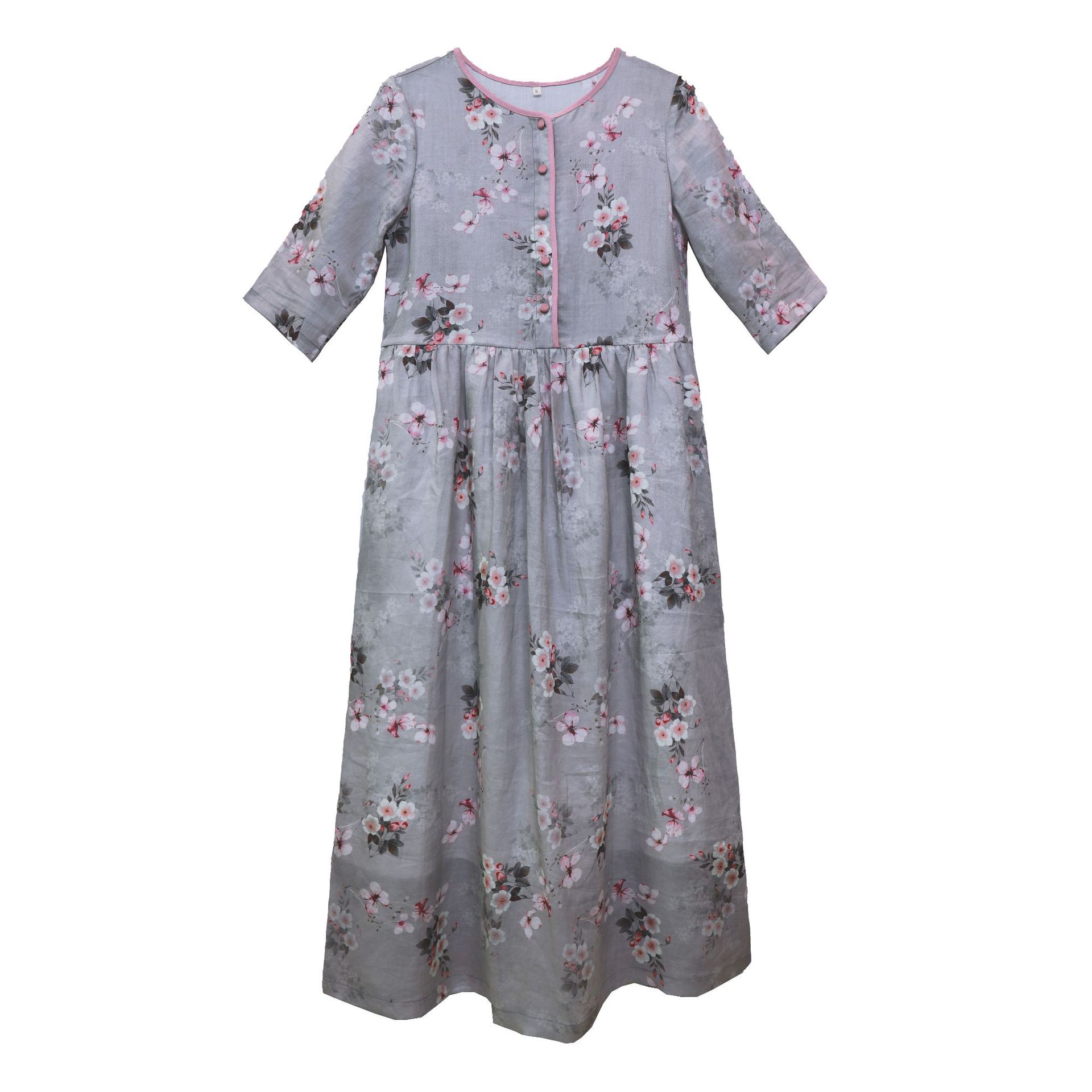 Lace-Up Ramie Dress, picture 4 of 5