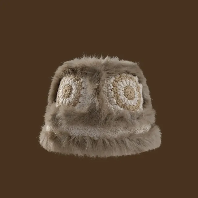 Hand Woven Warm And Cold Proof Fisherman Hat Khaki - Shop at LoveMi
