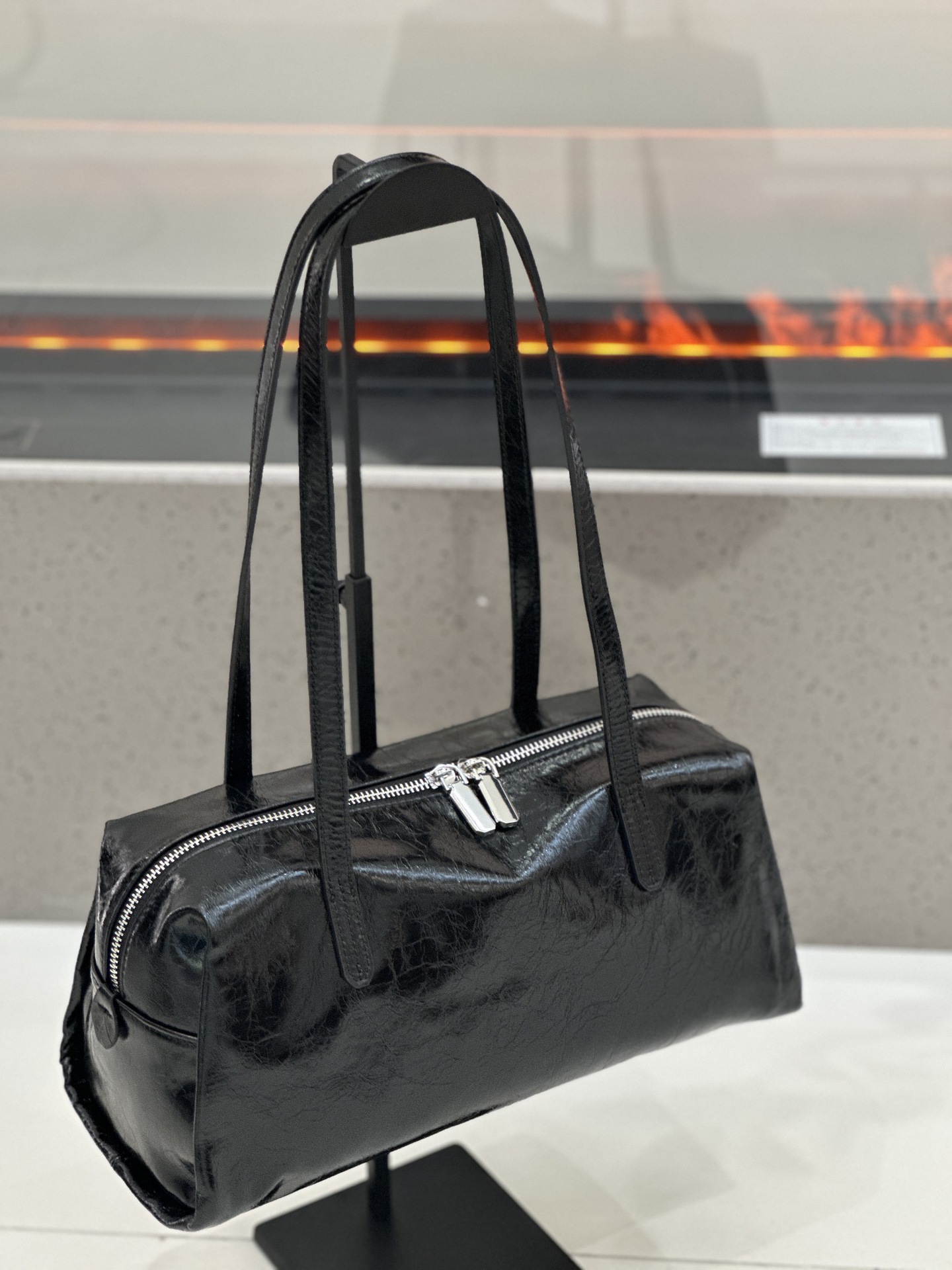 Sac pour femme en cuir véritable, cuir de vachette à grain supérieur – Image 3
