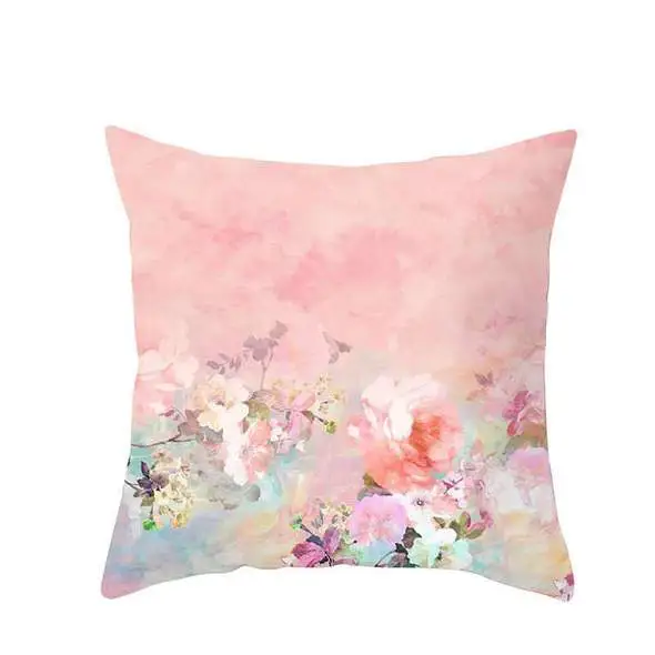Plush Throw Pillow Marble Geometric Series Waist Cushion Cover Pink - Shop at LoveMi
