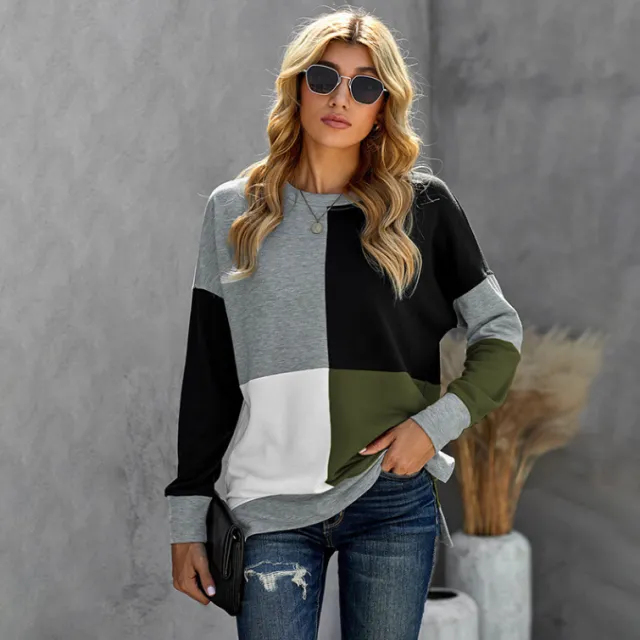 Casual Women's Round Neck Long Sleeve Sweater Green - Shop at LoveMi