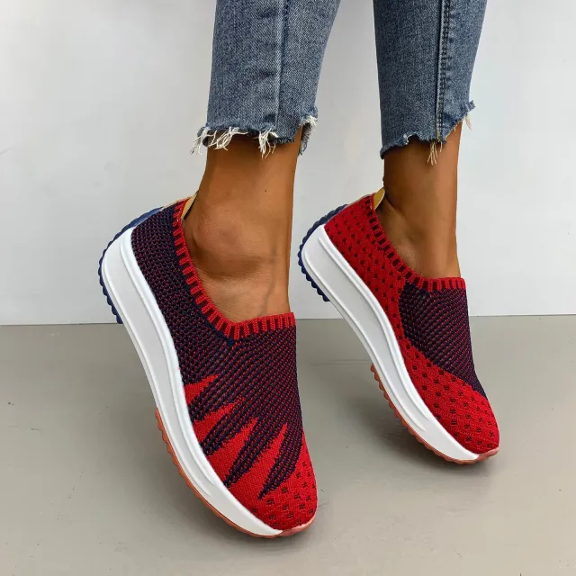 Women's Shoes Mother Soft Sole Shoes Red - Shop at LoveMi