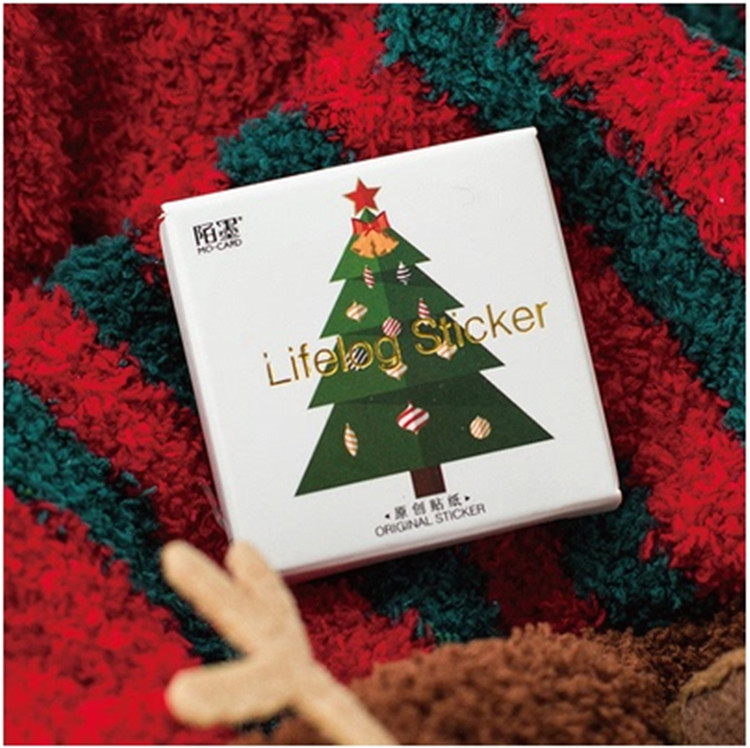 Creative Christmas Cartoon Stickers Holiday Stickers Waterproof Photo Frame