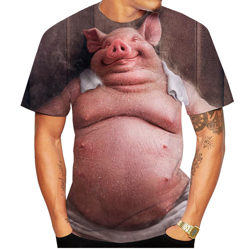 Title 5, Zomerse trendy T-shirt voor heren met 3D digita...