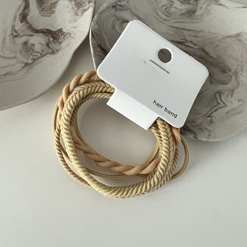 Title 3, High Elastic Hair Band Simple Color Hair Ring