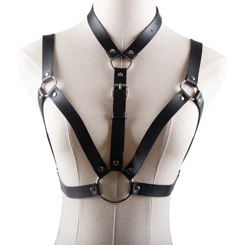 Title 8, European And American Punk Style PU Bondage Corset