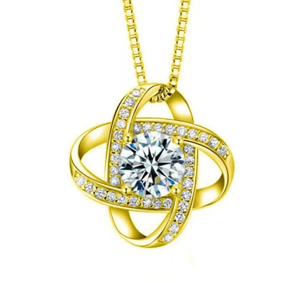 S925 Sterling Silver Clover Necklace Women's European And American Full Diamond Four-leaf Clover Pendant Necklace